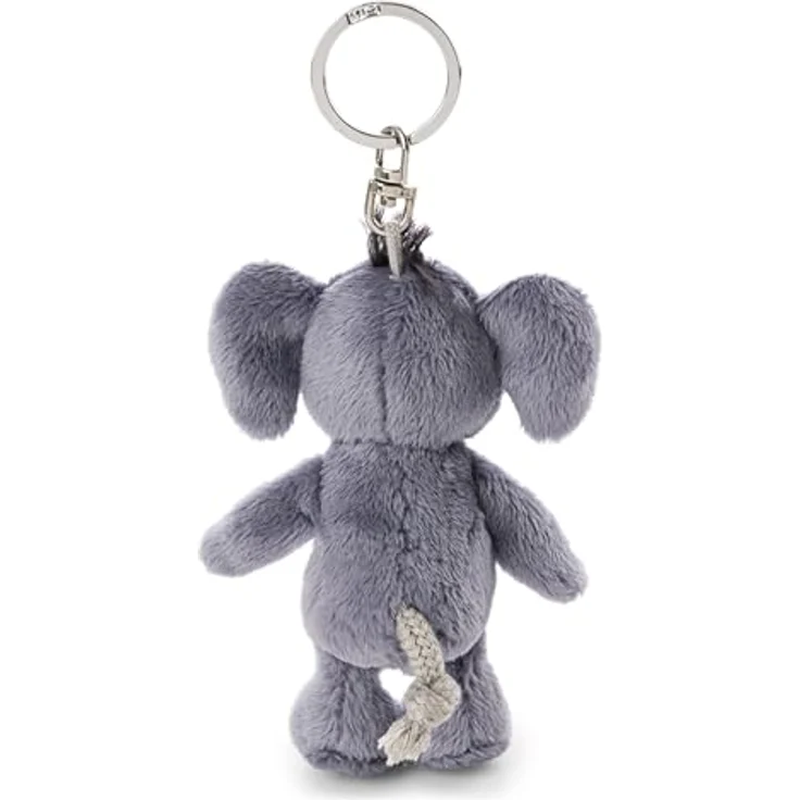 NICI Schlüsselanhänger Elefant EL-Flora 10cm - grau - Flauschiger Plüschanhänger mit stabilem Metallring, ideal für Rucksäcke oder Taschen | 62732 – Bild 3