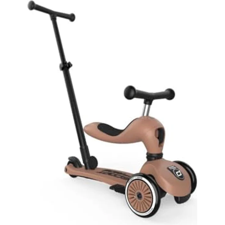 Scoot & Ride Highwaykick 1, 2in1 Push and Go Kinderroller mit höhenverstellbarem Sitz, für Kinder von 1-5 Jahren, Mocha – Bild 3