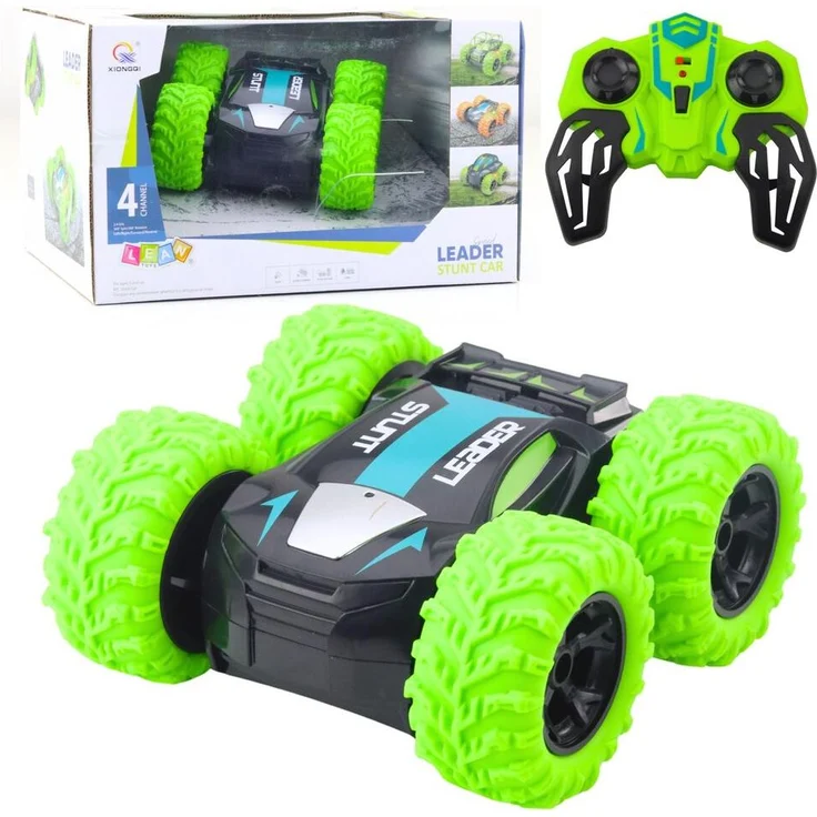 Wisam Ferngesteuertes RC-Stuntauto, 360°-Rotation, grün, robuste Bauweise, benutzerfreundliche Fernsteuerung