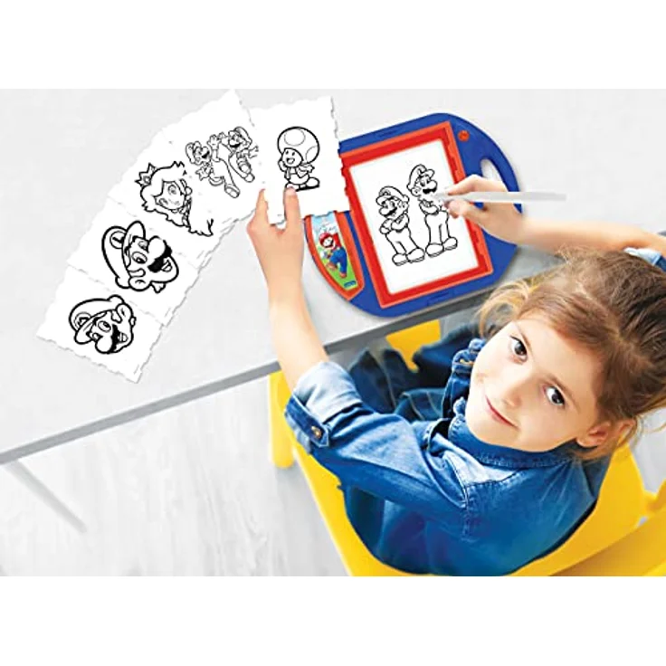 Lexibook Super Mario Zeichenprojektor, kreatives Set mit 10 Vorlagen und 4 Stempeln, tragbar – Bild 10