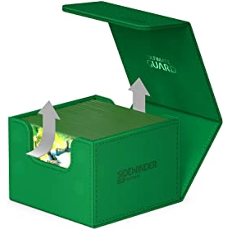 Ultimate Guard Sidewinder 133+ XenoSkin Monocolor Grün, Sammelkarten Zubehör mit Platz für bis zu 133 double-sleeved Karten – Bild 4