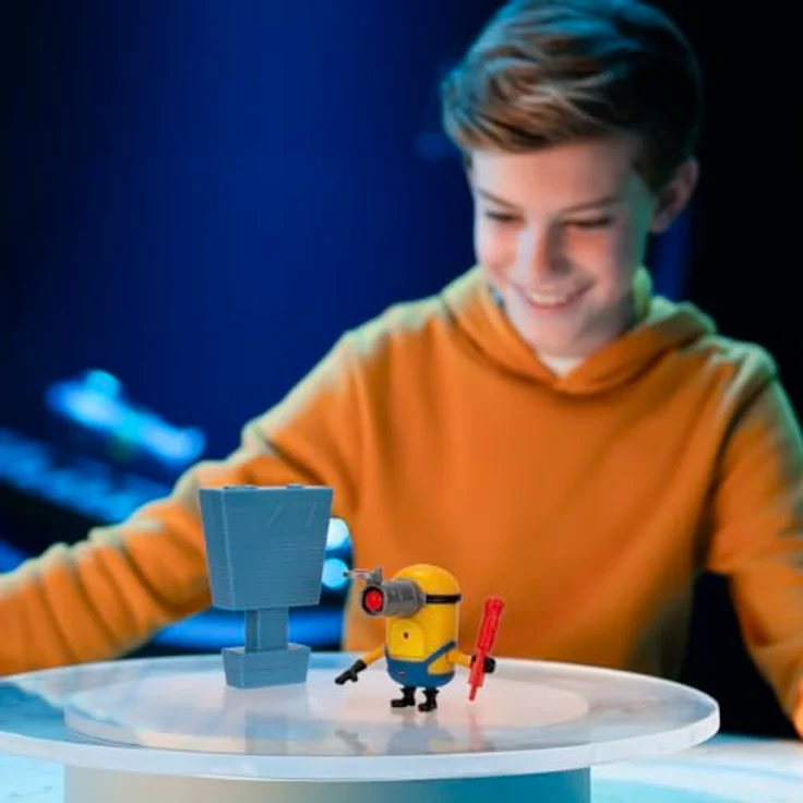 MINIONS Scharf schießender Mega Mel, Actionfigur aus Ich – Einfach unverbesserlich 4, drücke auf Mels Kopf zum Abfeuern, 5 verschiedene Mega-Minions zum Sammeln – Bild 4