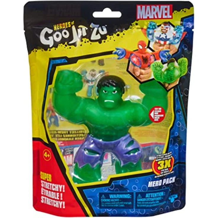 Heroes of Goo Jit Zu – Marvel-Helden-Packung. Der unglaubliche Hulk – knirschend, 11,5 cm groß, 41374 – Bild 6