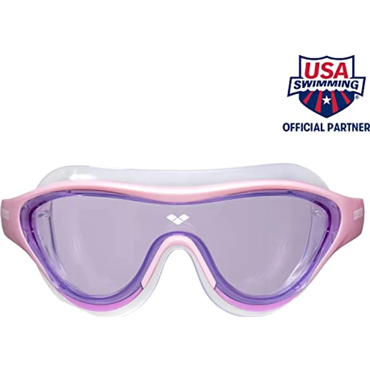 arena The One Mask Junior Anti-Fog Schwimmbrille für Kinder, Schwimmmaske mit Großen Verspiegelten Gläsern, UV-Schutz, Selbstjustierender Nasensteg, Orbit-Proof Dichtungen – Bild 2