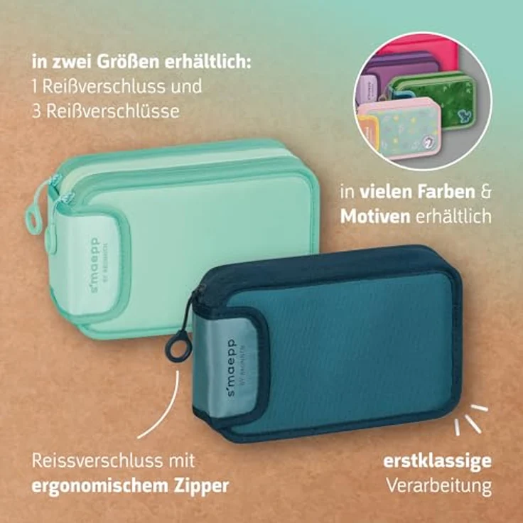 BRUNNEN Federmäppchen s'maepp Sweet Colour Code, 34-teilig in grün, 20,0 x 7,5 cm, mit Buntstiften und Zubehör – Bild 4