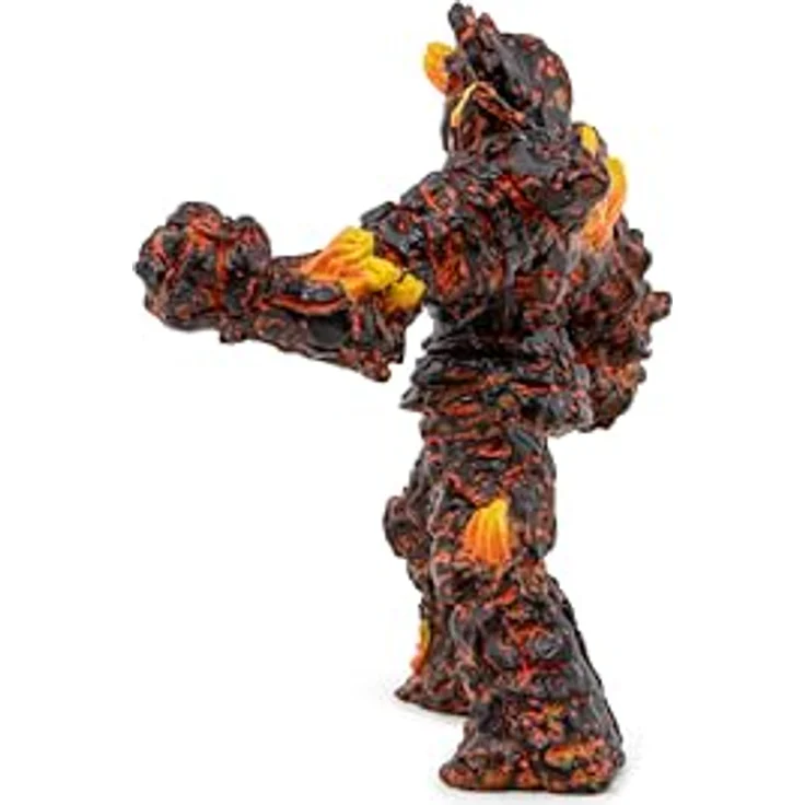 Papo Deutschland GmbH Feuer-Golem 5, detailreiche Sammelfigur in Schwarz und Orange, 15 cm mit Waffe – Bild 9