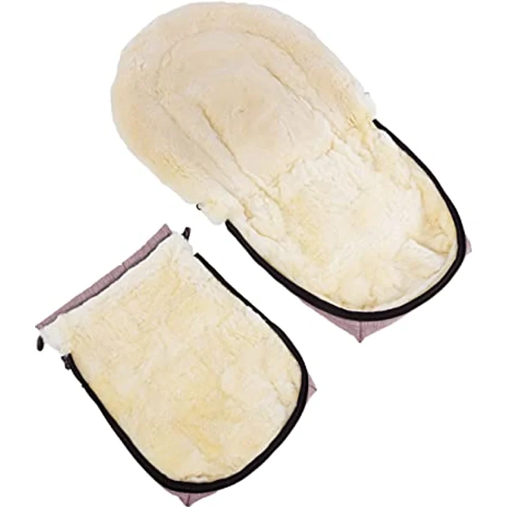 Lammfell-Fußsack OSLO für Babywanne von WERNER CHRIST BABY – universal Winterfußsack aus medizinischem Fell, für Tragetasche, Babyschale & Kinderwagen, in rot, blau, braun, schwarz, rosa, grau (Rosé) - Preisvergleich – Bild 3