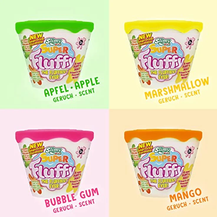 SLIMY Super Fluffy Spielmasse 100g Pink, extrem dehnbare Schleim Knete mit Bubblegum Duft, dermatologisch getestet, glutenfrei – Bild 2
