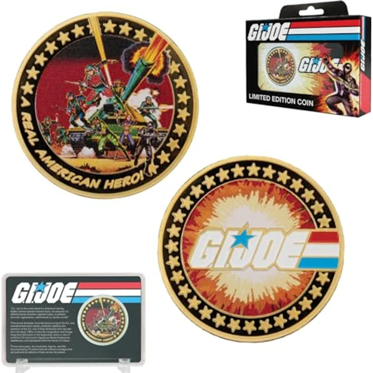 Fanatic G.I. Joe Sammelmünze A Real American Hero 60th Anniversary, 24k Gold Plated, Limitierte Edition (1982 Stück), nummeriert, Geschenkbox – Bild 1