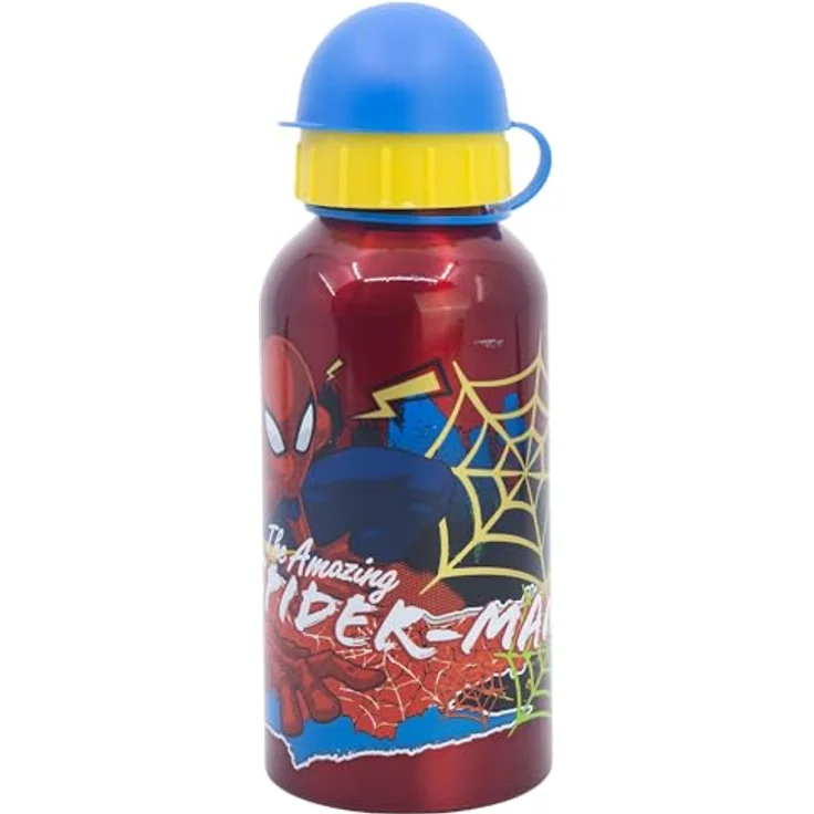 Stor Wiederverwendbare Aluminiumflasche, 400 ml, Spiderman Moving Target, BPA-frei, offizielles Lizenzprodukt – Bild 1