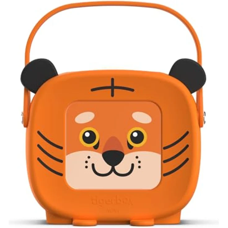 tigermedia tigerbox MINI - Tiggi Tiger, Hörspielbox für kleine Kinder mit 2 Wochen tigertones Zugang, Offline-Modus, Lautstärkebegrenzung und Kopfhöreranschluss, kompatibel mit tigercards – Bild 2