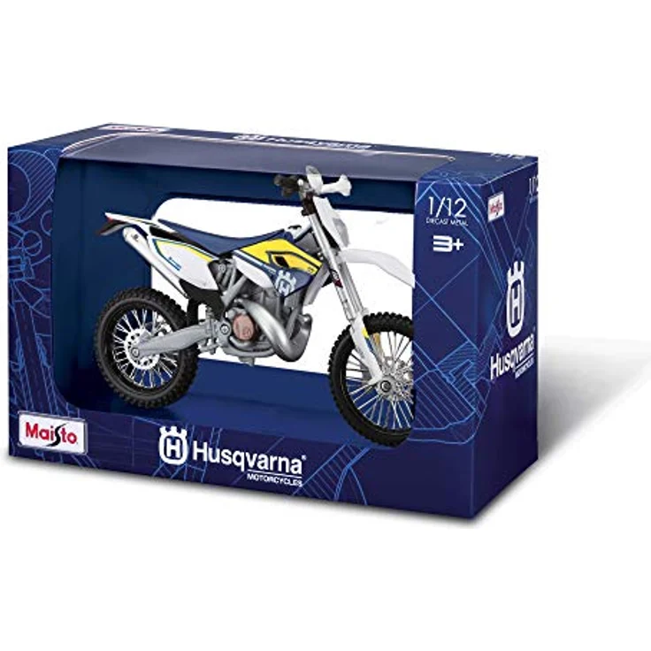 Maisto Husqvarna FE 501 1:12 Modellmotorrad, Gelb, offizielles Lizenzprodukt mit beweglichem Ständer und freilaufenden Rädern – Bild 2