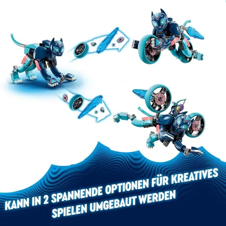 LEGO DREAMZzz 2-in-1 Zoeys Katzenmotorrad, Fantasie-Spielset für Kinder ab 7 Jahren, mit drehbaren Rädern und Minifiguren - Preisvergleich – Bild 3
