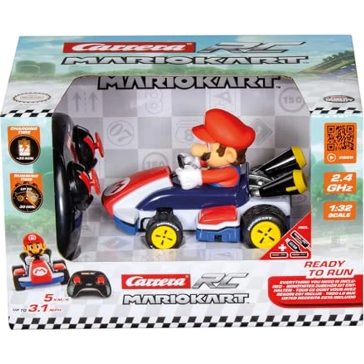 Carrera RC Mario Kart Race Kart 1:32, Ferngesteuertes Auto mit 2,4GHz Technologie, Offiziell lizenziert, Authentisches Design, Für Nintendo-Fans – Bild 1