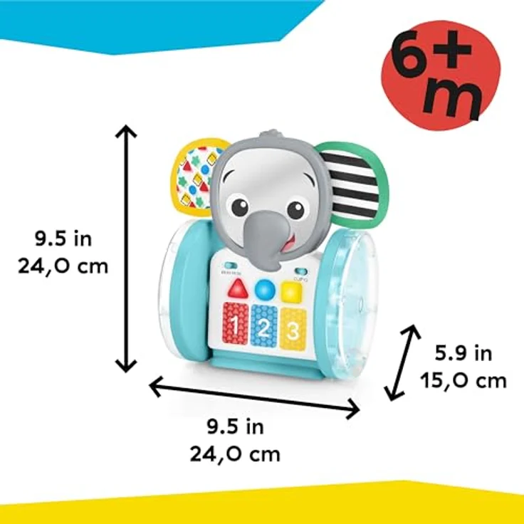Baby Einstein Chase & Tap Earl, interaktives Krabbelspielzeug mit 2 Positionen, mehr als 50 Phrasen in 4 Sprachen, abwischbar, ab 6 Monaten – Bild 9