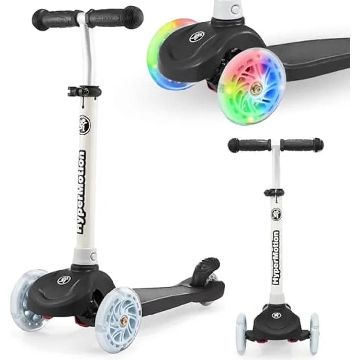 HyperMotion TRINGO Dreirädriger Kinder-Scooter mit LED-Rädern – höhenverstellbar, ab 3 Jahren