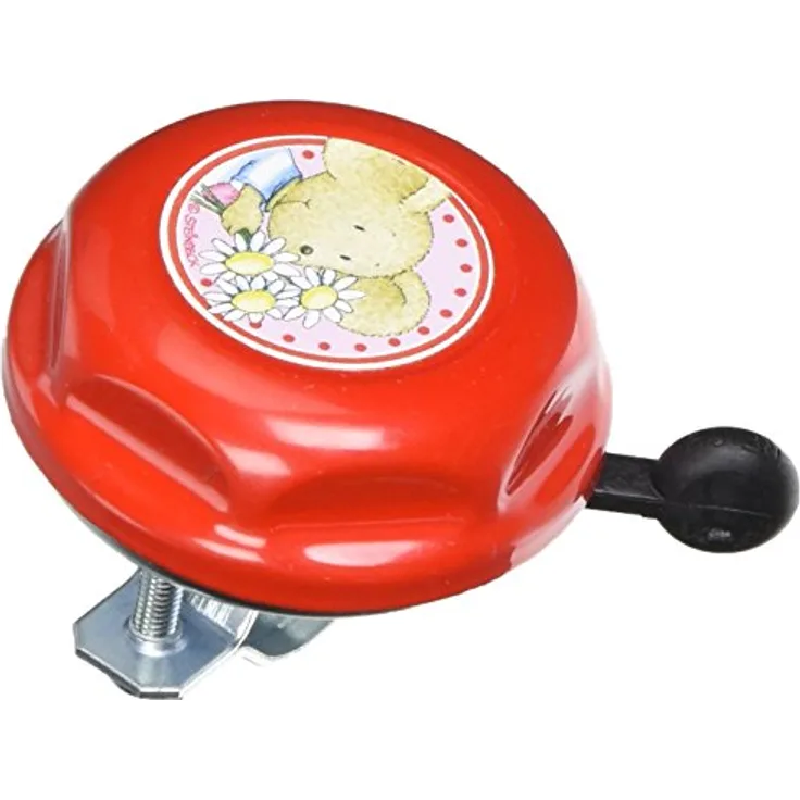 Bike Fashion Lillebi Fahrradglocke, rot, 5 x 5 x 5 cm für Kinderfahrräder