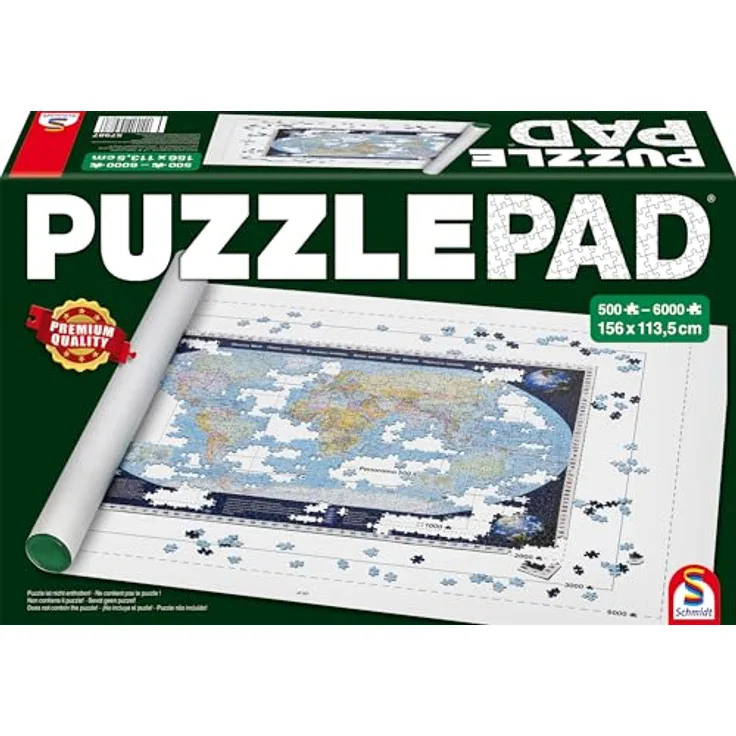 Schmidt Puzzlepad für Puzzles von 500 bis 6000 Teile, Mehrfarbig - 156 x 113,5 cm, geeignet für alle Puzzlegrößen