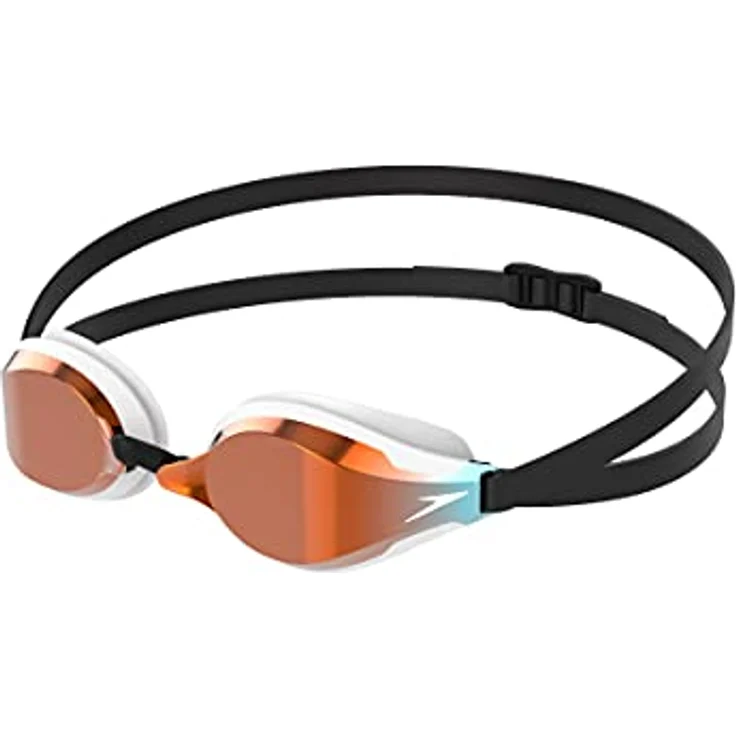 Speedo Fastskin Speedsocket 2 Schwimmbrille, bequeme Passform, Anti-Fog-Gläser, weiß und verspiegelt, Erwachsenengröße Unisex – Bild 1