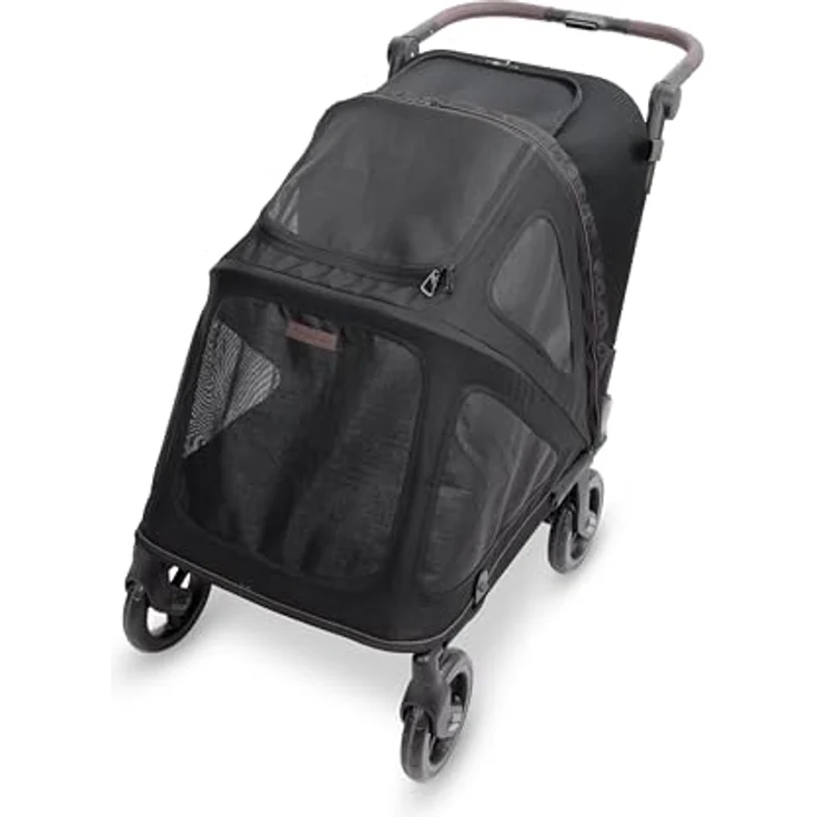 Wonderfold PFM Pet Medium Premium Flat Fold Stroller, Tier-Buggy in Schwarz, Textil, 55x106.70x70.6 cm, für Baby on Tour – Bild 5