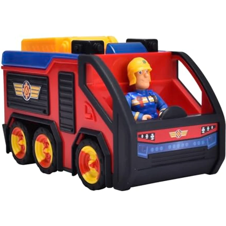 SIMBA TOYs Feuerwehrmann Sam - Fahrzeug Jupiter mit Sam Figur, Spielzeugauto für Kinder ab 3 Jahren – Bild 2