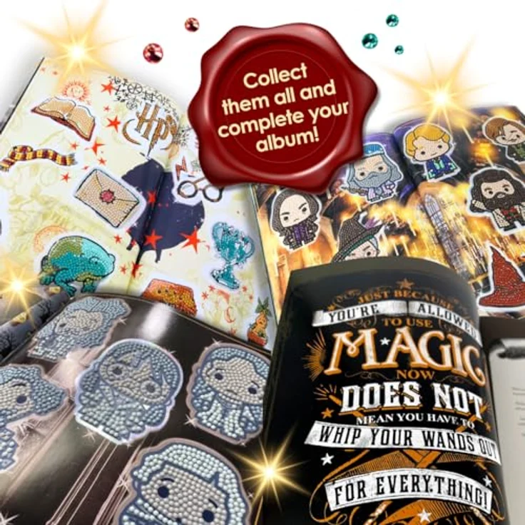CRAFT Buddy Sticker Harry Potter - Crystal Art - Sammelalbum mit 102 Stickern und fesselnder Hogwarts-Hintergrundkunst – Bild 2