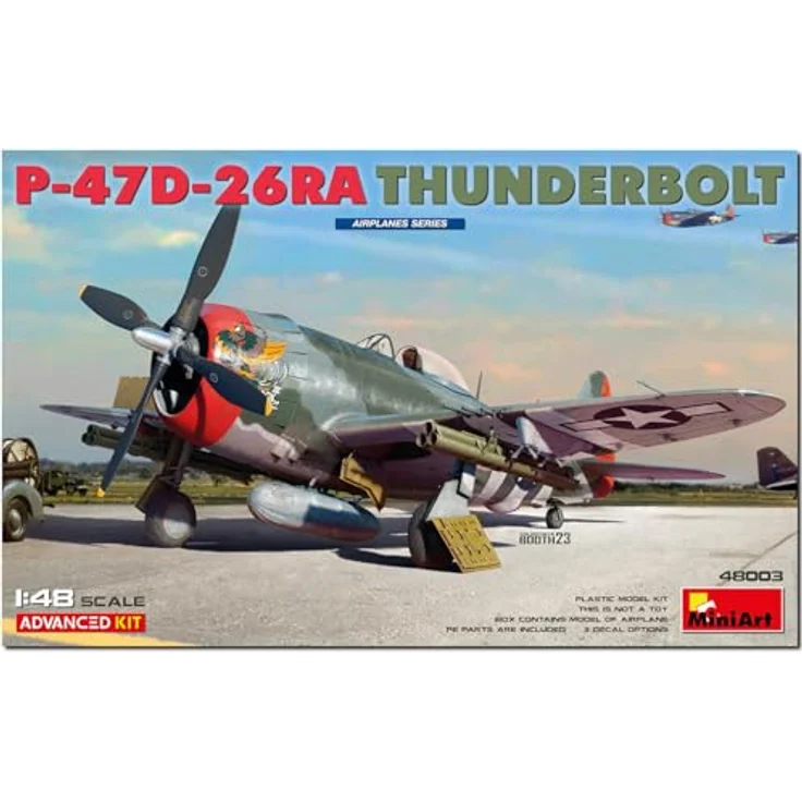 MiniArt 48003 1:48 US P-47D-26RA Thunderbolt, Modellbau Bausatz mit detaillierter Nachbildung und bebilderter Anleitung – Bild 1