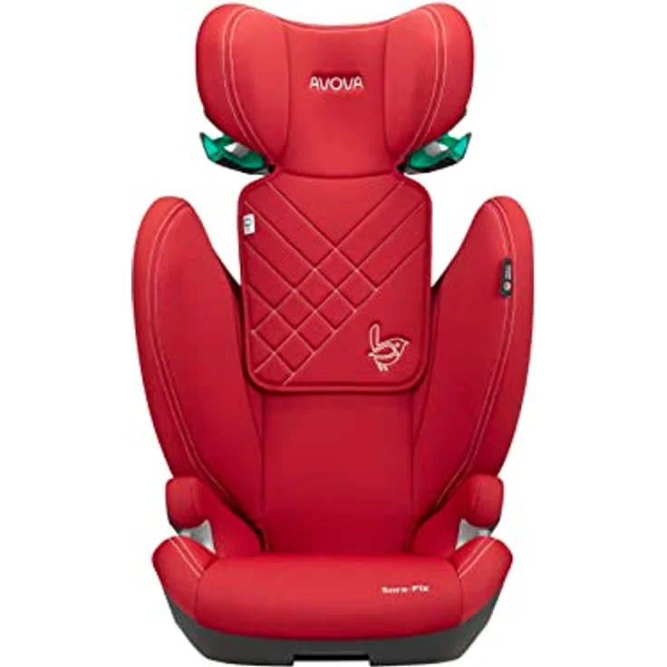 Avova Sora-Fix Autokindersitz, 12-fach verstellbare Sicherheitskopfstütze, ISIP, ab 100 cm - 150 cm, Schwarz – Bild 2