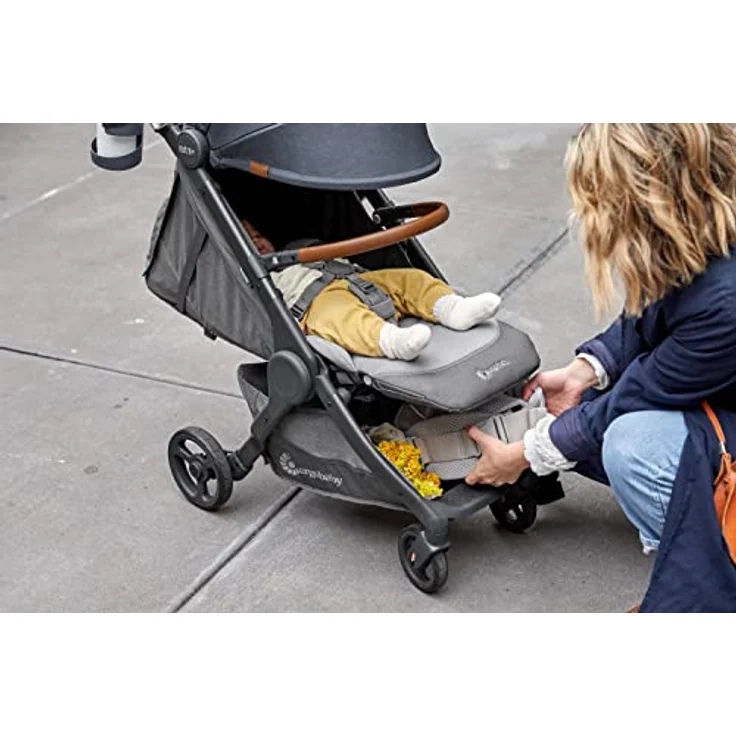 Ergobaby Metro+ Deluxe Kinderwagen Buggy mit Liegefunktion, Kinder-Buggy ab Geburt bis 22kg, Zusammenklappbar und Autositz Kompatibel, höhenverstellbarer Lenker, London Grey – Bild 3