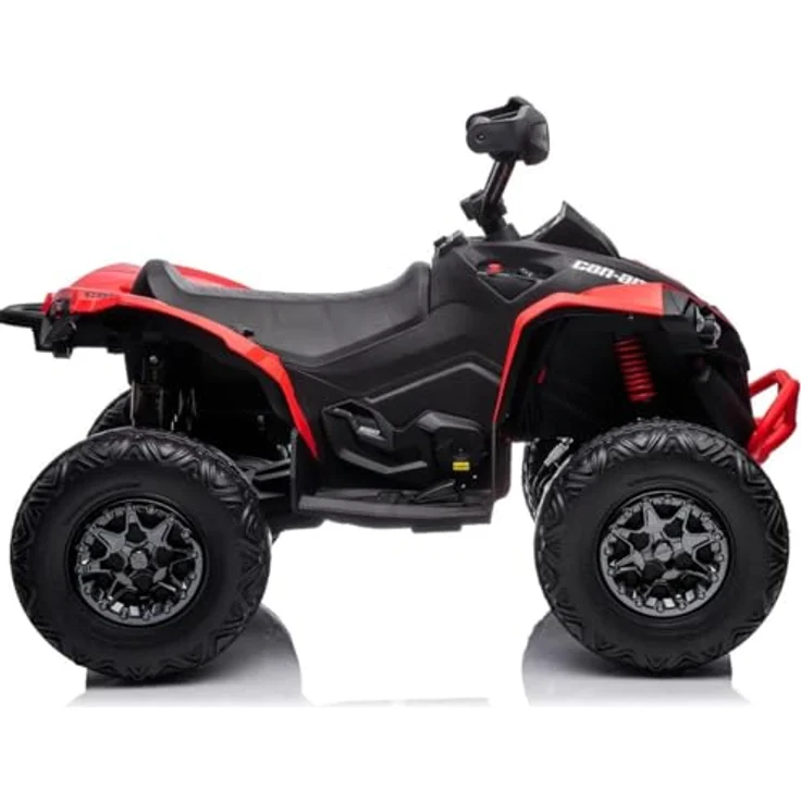 FINOOS Kinder-Elektroquad 24V, Can-am Renegade Kinder-Elektroauto 24V, LED-Leuchten, 4 x 200W-Motoren, 24V 7Ah Batterie, weiche Eva-Räder (Rot) – Bild 4