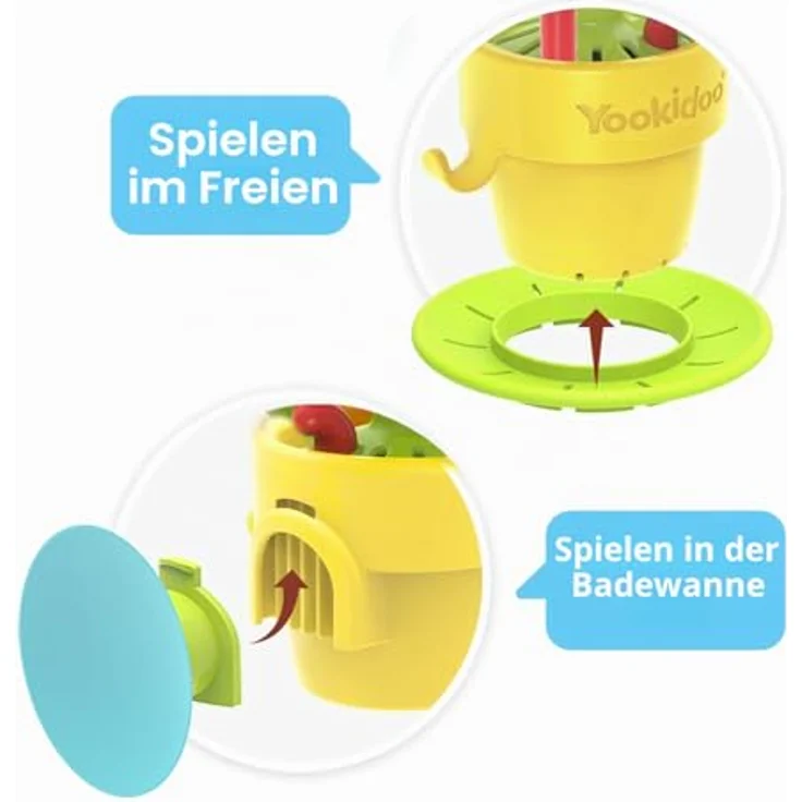 Yookidoo Peek-A-Bee Tub Flower, interaktives Badespielzeug mit Überraschungen für Kinder ab 18 Monaten – Bild 3