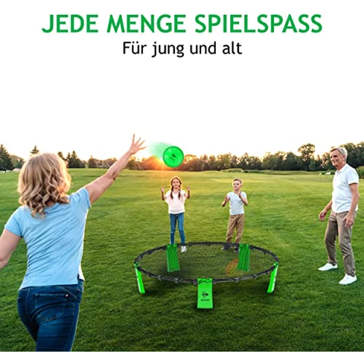 Dunlop Spyderball Set - Geeignet für Spikeball- 90 x 20 CM - Gartenspiele - Inklusive Ball, Pumpe und Reisetasche – Bild 5