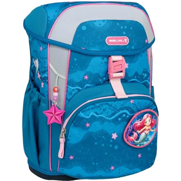 Belmil Schulranzen Kinderrucksack Maxi, ergonomisch mit Brustgurt, 22 L, wasserabweisend, 5 tlg. Set für Grundschule 1.-3. Klasse – Bild 4