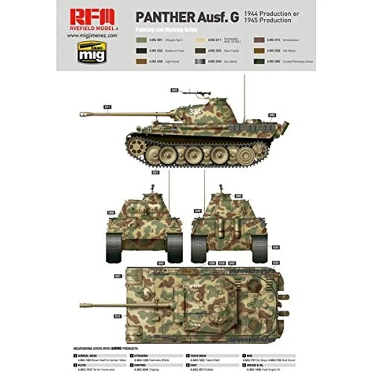 Rye Field Model Panther Ausf.G, Modellfahrzeug Early/Late productions – Bild 4