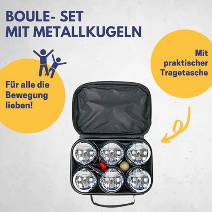 BEST Sporting - Boules Set 6 Metallkugeln – Bild 3