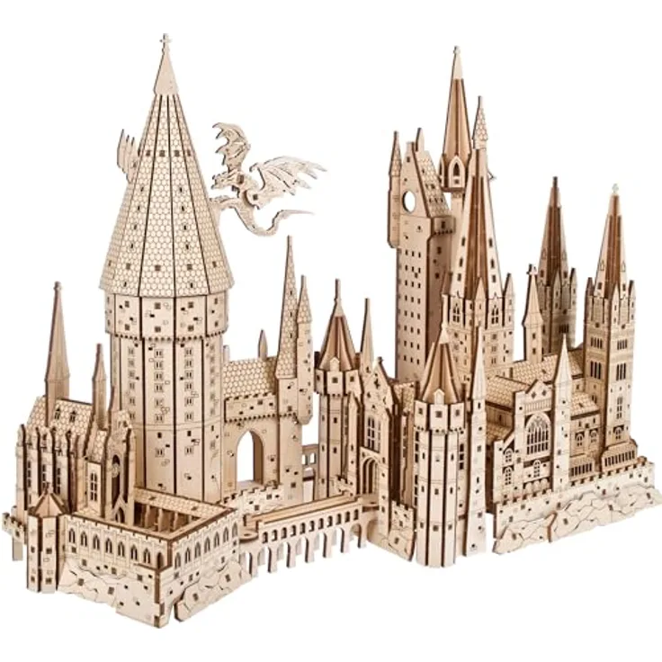 UGears Hogwarts Schloss 3D-Puzzle für Erwachsene, Harry Potter Modell, Holzpuzzle für Teenager, 340 Teile, Kunstqualität