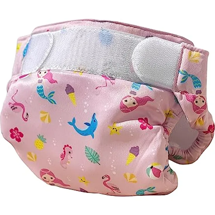 FREDS SWIM ACADEMY Unisex Pink Toddler Reusable Swim Diapers (9 lb - 20 lb.) a Pool & Beach Essential for Boys and Girls – Size 1
