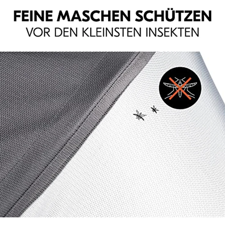 hauck Universal Insektenschutz für Kinderwagen und Buggys, Reißfester Netzstoff, Flexibler Gummizug, Waschmaschinenfest, Klein Faltbar, Moskitonetz gegen Insekten, Mücken und Wespen Grey – Bild 2