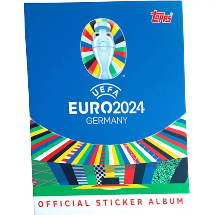 Topps UEFA EURO 2024 Sticker - Fußball EM Sammelsticker - 1 Sammelalbum, 728 Sticker in neues Design