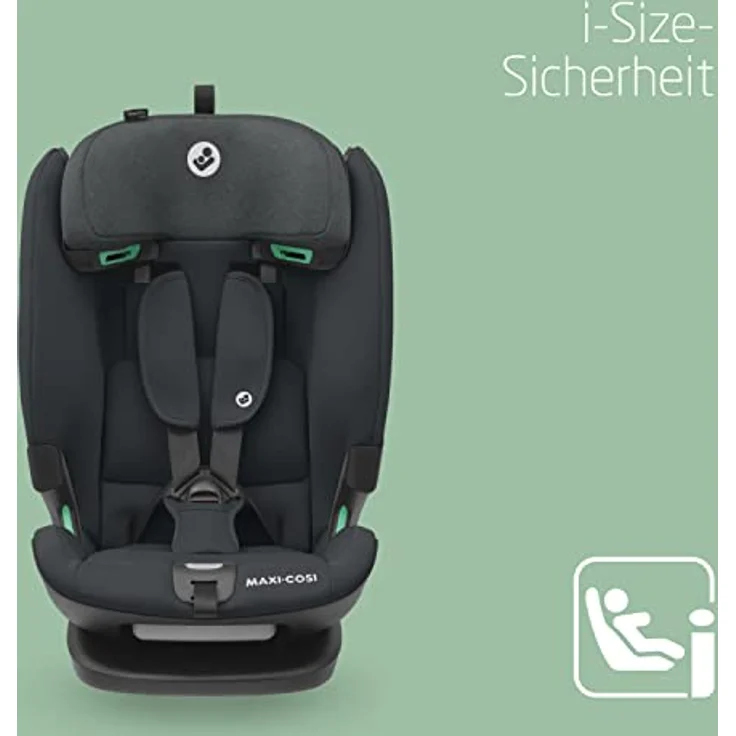 Maxi-Cosi Titan Plus i-Size, mitwachsender ISOFIX-Kindersitz, G-CELL-Seitenaufprallschutz, 4 Liegepositionen, weiche Schaumstoffpolster in Kopfstütze, 76-150 cm, 15 Monat-12 Jahre, Authentic Graphite – Bild 3
