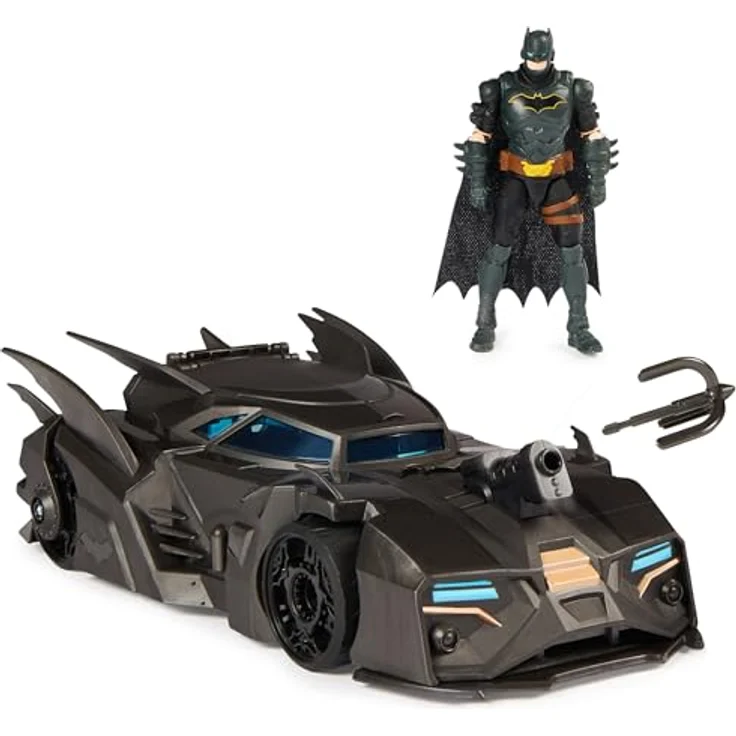Spin Master - Batman Offroad Batmobile mit Fanghaken-Katapult und Gitter-Zelle im Heck, inkl. 10-cm Batman Figur, für Superheldenfans ab 4 Jahren – Bild 3