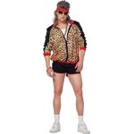 Wilbers Herren 80's Trainingsanzug Leo Look, 2-Teilig (XL), Leopardenmuster aus 100 % Polyester