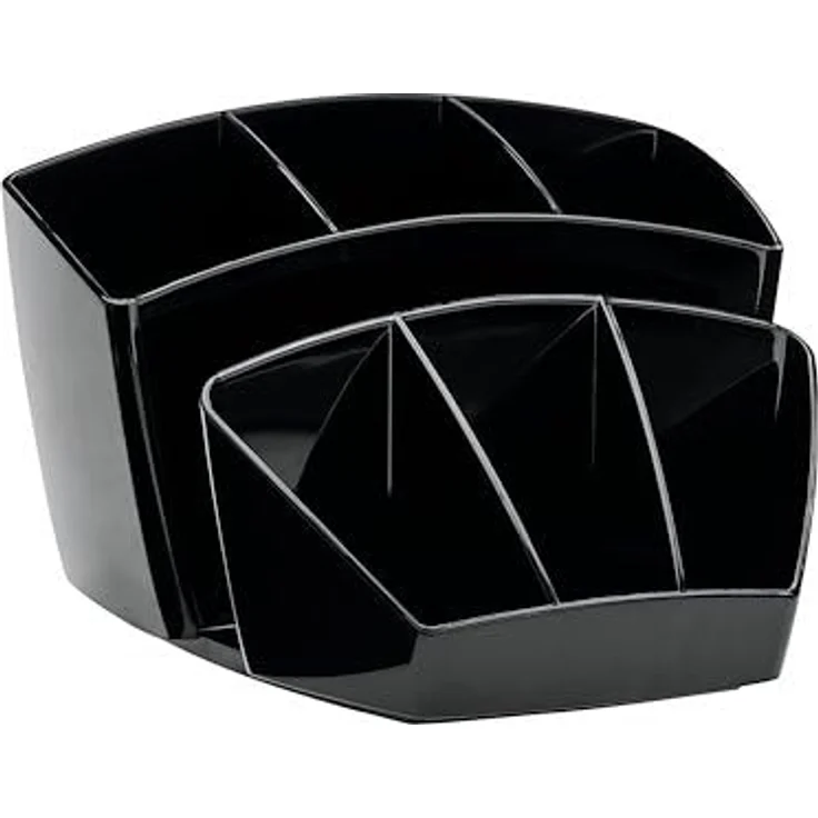 CEP Schreibtisch-Organizer Mineral schwarz, 6 Fächer aus Polystyrol, 14,3 x 15,8 x 9,3 cm – Bild 3