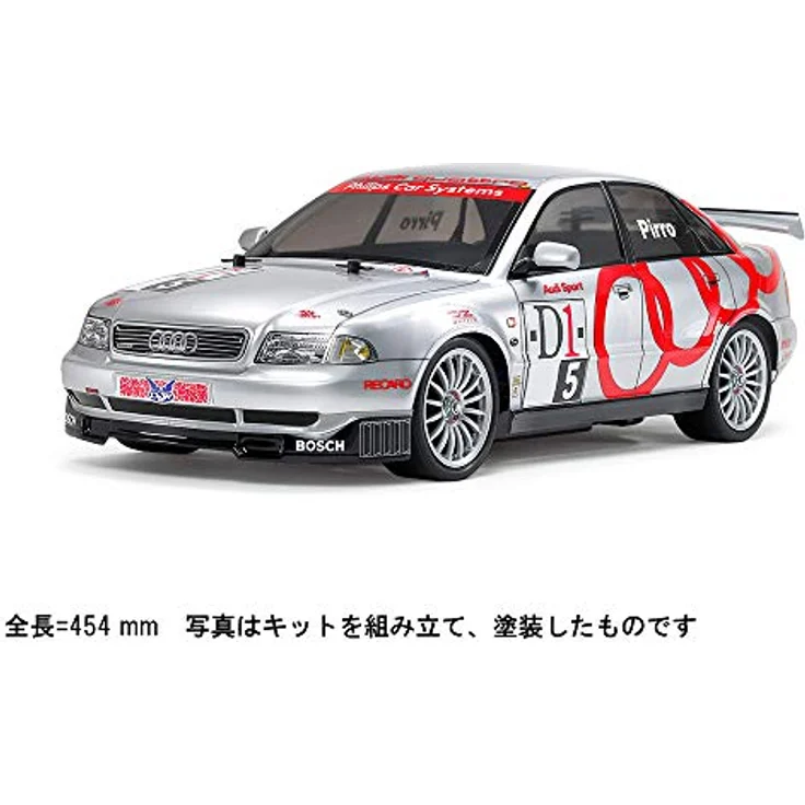 TAMIYA 47414 Audi 1:10 RC A4 Quattro Touring (TT01E), Silber, 4WD Allradantrieb, RC Bausatz – Bild 2