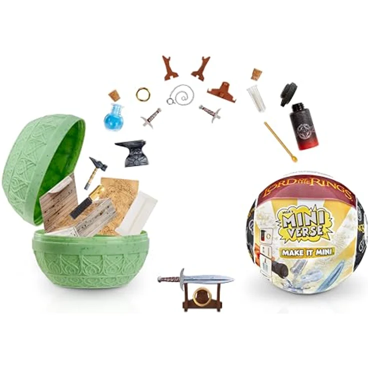 MGA ENTERTAINMENT Kreativset MGA's Miniverse - Make it Mini Lord of the Rings, 15 Herr-der-Ringe-Waffen zum Sammeln und Basteln mit UV-Licht Aushärtung – Bild 1