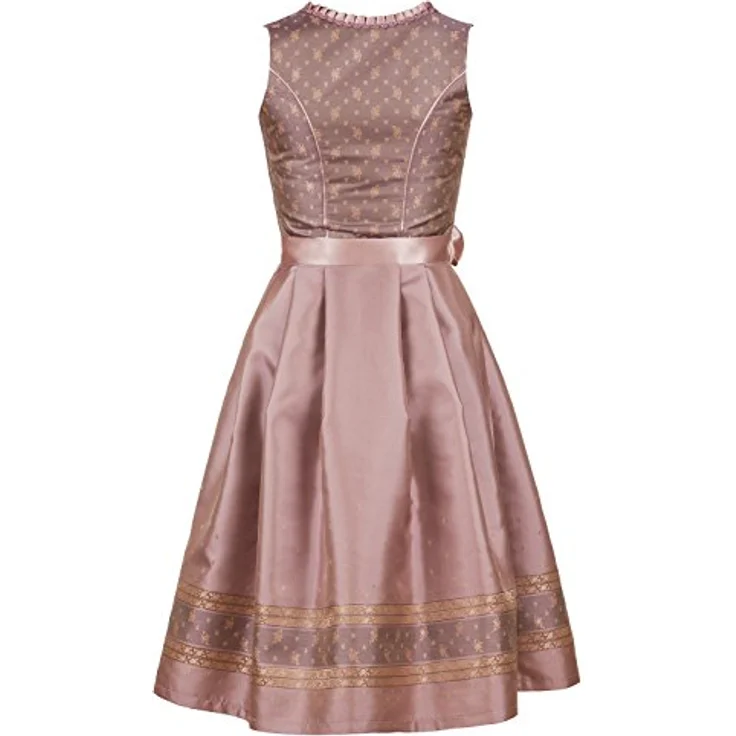 Edelnice Dirndl Madeleine, gold-rosé Trachtenkleid mit handgearbeiteten Rüschen – Bild 9
