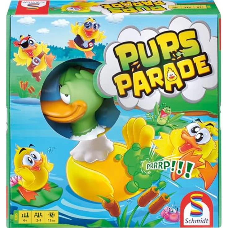 Schmidt Spiele 40665 Pupsparade, Actionspiel ab 4 Jahren, witziges Aktionsspiel mit Pups-Faktor – Bild 1
