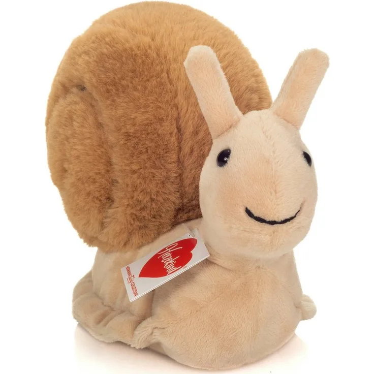 Teddy Hermann® Kuscheltier Herzekind, Schnecke Lotta 20 cm, Handgefertigt mit Liebe zum Detail, braunes Schneckenhaus