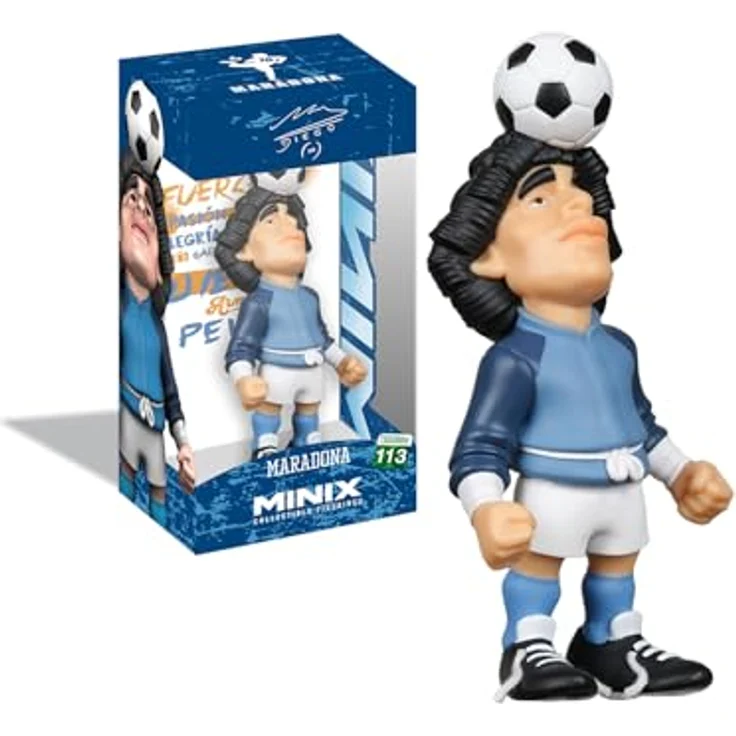 MINIX Fußball Legends #113 Maradona Sammelfigur, 12 cm hoch, PVC, mit Schnürung und Ausstellungsbox – Bild 2