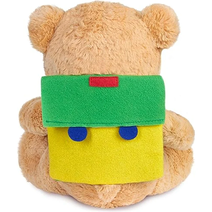 BRUBAKER Kuscheltier Teddybär "Travel Buddy" - 25 cm Glücksbringer für Reisende mit Rucksack - Beige/Hellbraun – Bild 6